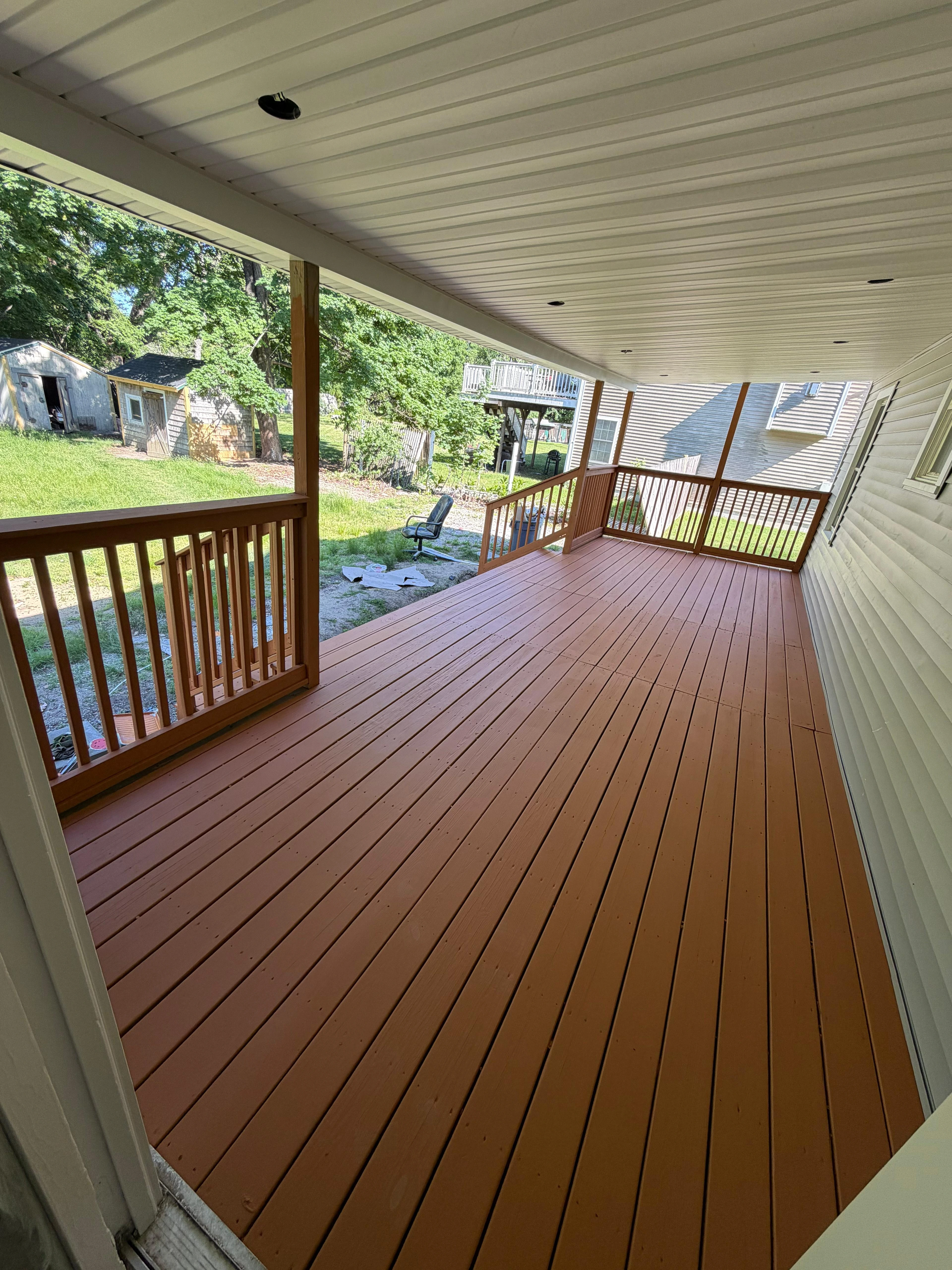 Deck — finished and stained